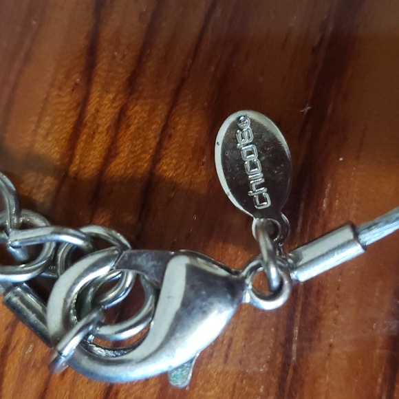 Chico's Necklace Toggle Lot Silver Tone Multi Strand Charm - Picture 10 of 11